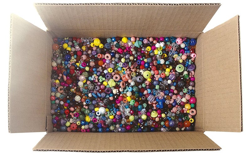 The Beadery Bonanza 5LB of Mixed Craft Beads, Sizes, Plastic, Round, Multicolor - Image 2